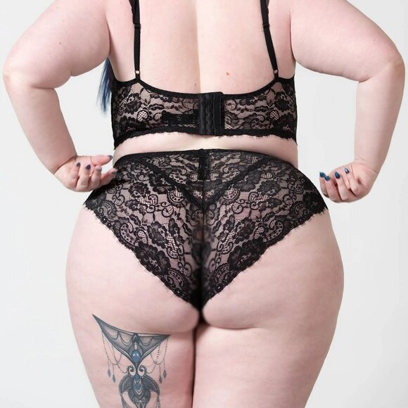 Killstar - Wild Rose Mesh Panty - XXL / Black - NWT - Picture 2 of 6